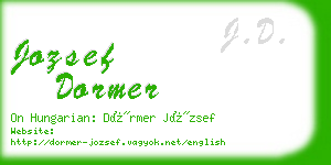 jozsef dormer business card